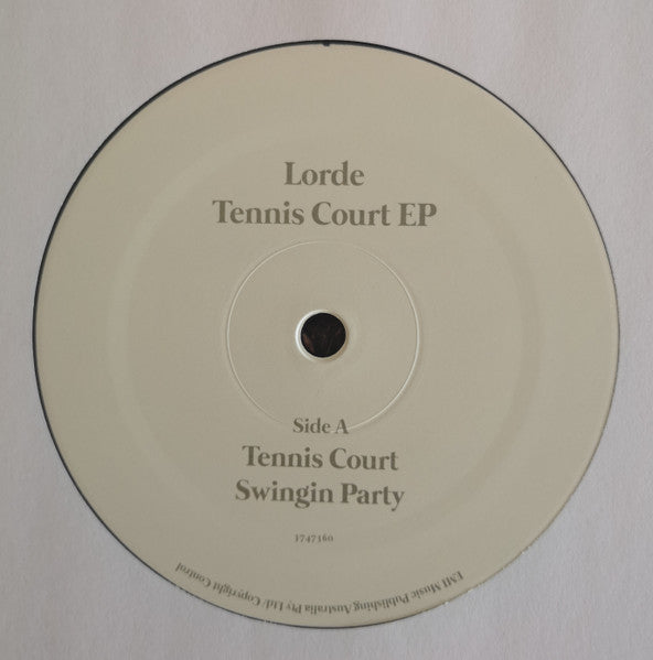 Lorde : Tennis Court EP (10", EP, Ltd)