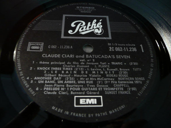 Claude Ciari And The Batucada's Seven : Claude Ciari And The Batucada's Seven (Vol. 2) Traffic (LP, Album)
