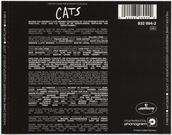 Various : Cats (Nederlandstalige Versie) (CD, Album)