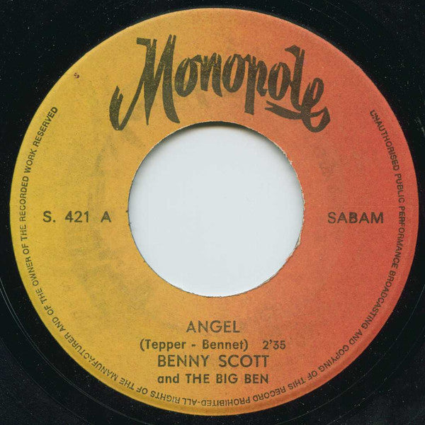 Benny Scott : Angel / I'm Coming Home (7")