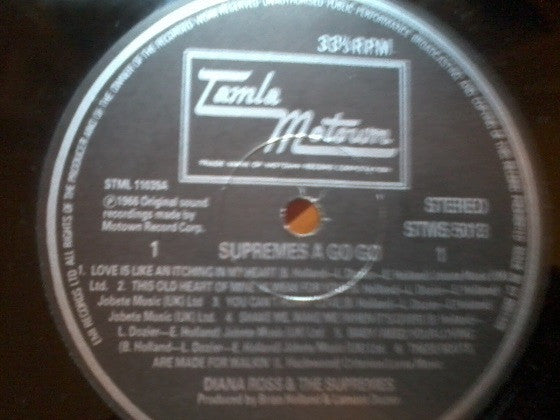 The Supremes : A' Go-Go (LP, Album, RE)