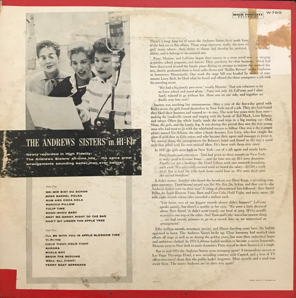 The Andrews Sisters : The Andrews Sisters In Hi-Fi (LP, Album, Mono)