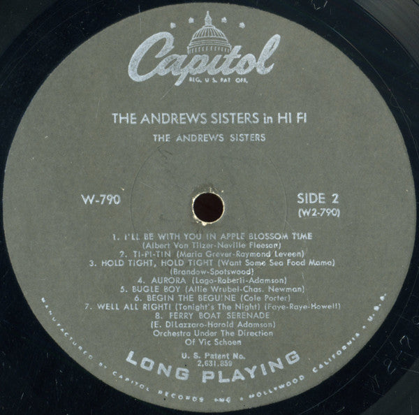 The Andrews Sisters : The Andrews Sisters In Hi-Fi (LP, Album, Mono)