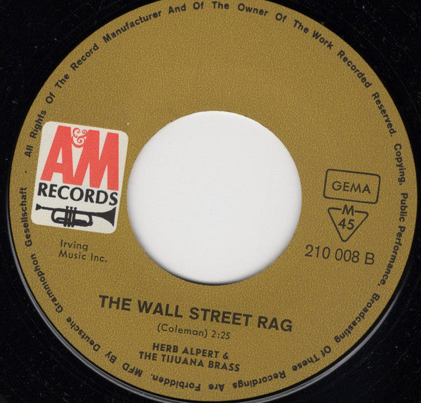 Herb Alpert & The Tijuana Brass : Casino Royale / The Wall Street Rag (7")