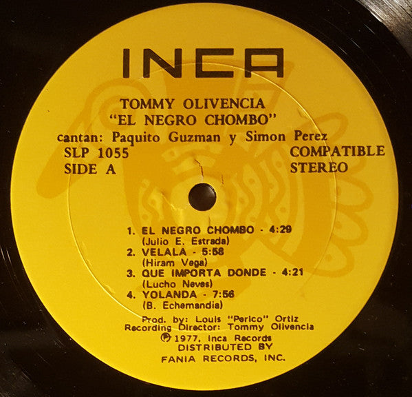 Tommy Olivencia Cantan: Paquito Guzman Y Simon Perez : El Negro Chombo (LP, Album, Gat)