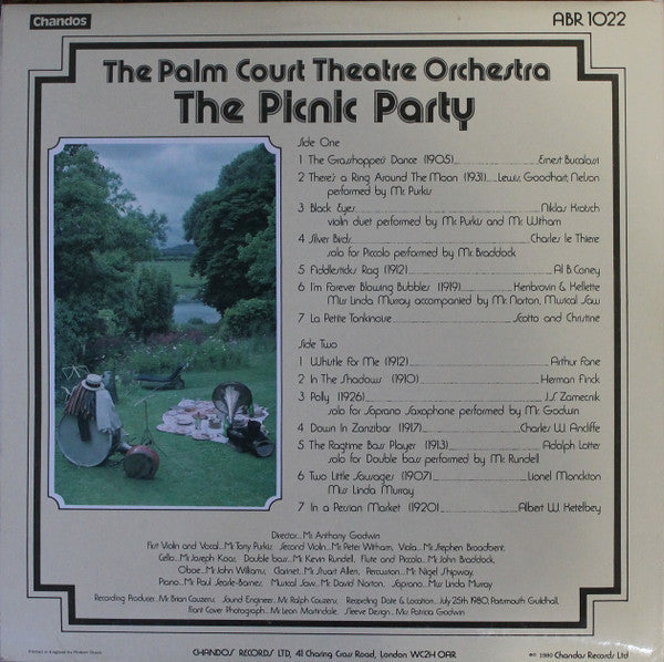 The Palm Court Theatre Orchestra : The Picnic Party (LP, Album)