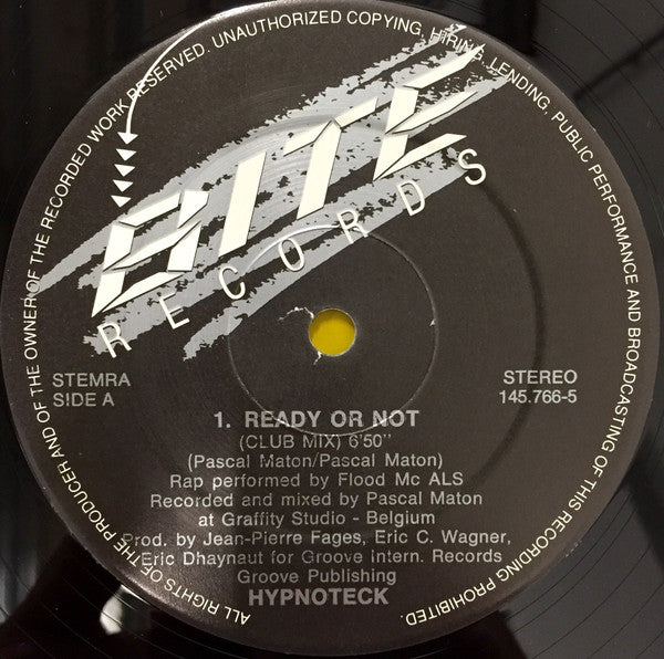 Hypnoteck : Ready Or Not (12", Single)