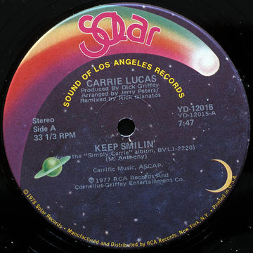 Carrie Lucas : Keep Smilin' (12")