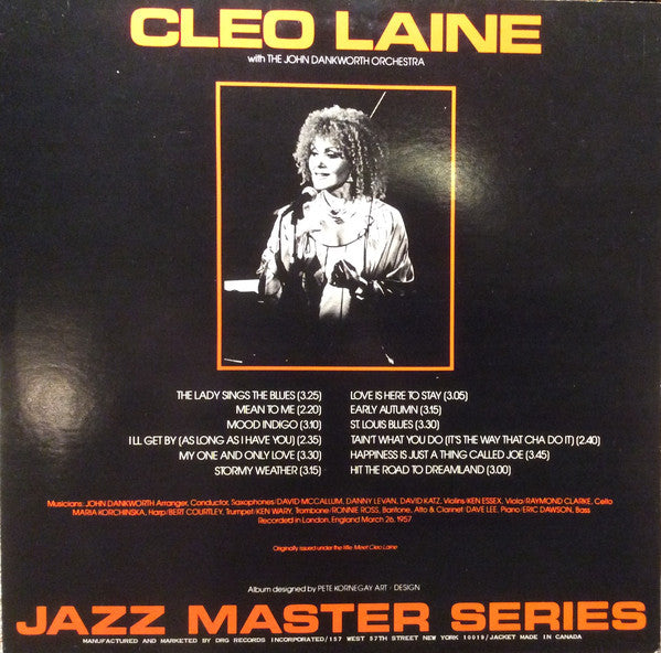 Cleo Laine, The John Dankworth Orchestra : Cleo Laine (LP, Album, Mono, RE)