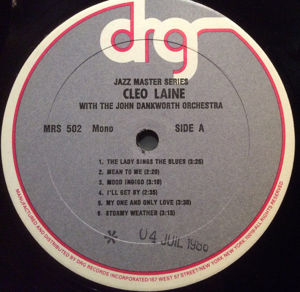 Cleo Laine, The John Dankworth Orchestra : Cleo Laine (LP, Album, Mono, RE)