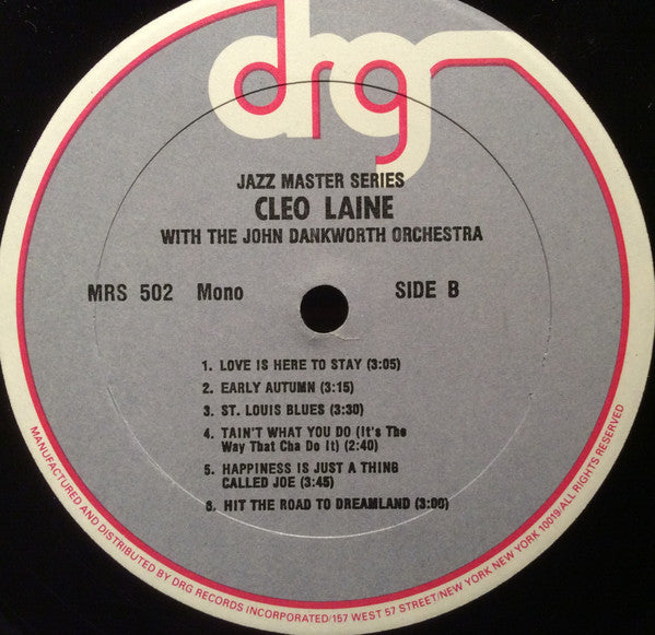 Cleo Laine, The John Dankworth Orchestra : Cleo Laine (LP, Album, Mono, RE)