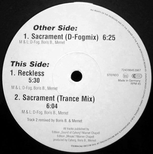 In-Fact : Sacrament (12")