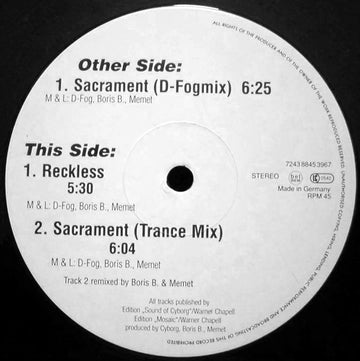 In-Fact : Sacrament (12")