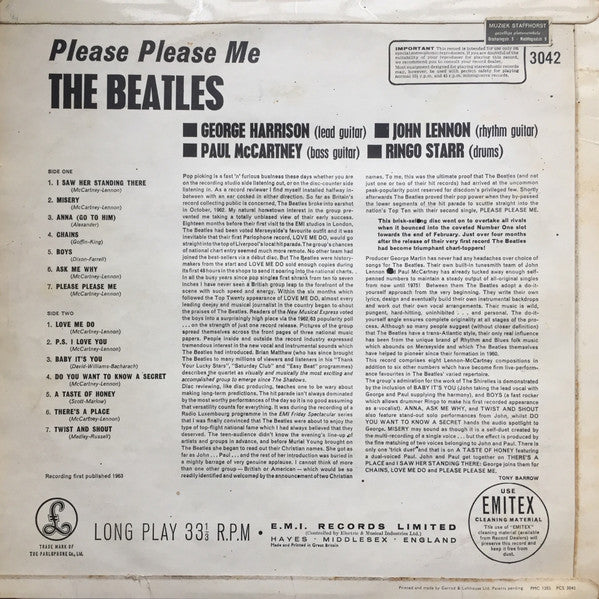 The Beatles : Please Please Me (LP, Album)