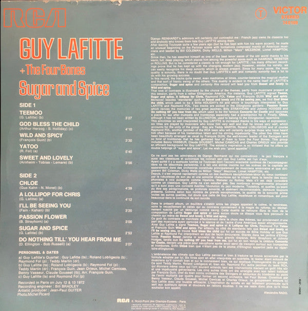 Guy Lafitte + The Four Bones : Sugar And Spice (LP)