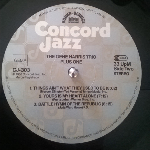 The Gene Harris Trio Plus One : The Gene Harris Trio Plus One (LP, Album)
