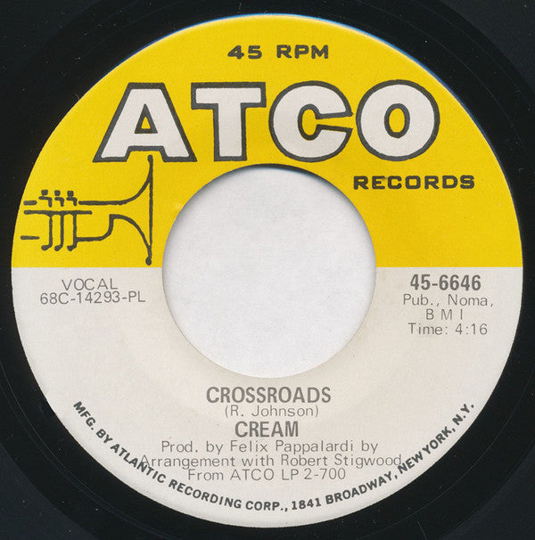 Cream (2) : Crossroads (7", Single, Mono, PL )