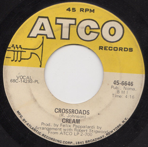 Cream (2) : Crossroads (7", Single, Mono, PL )