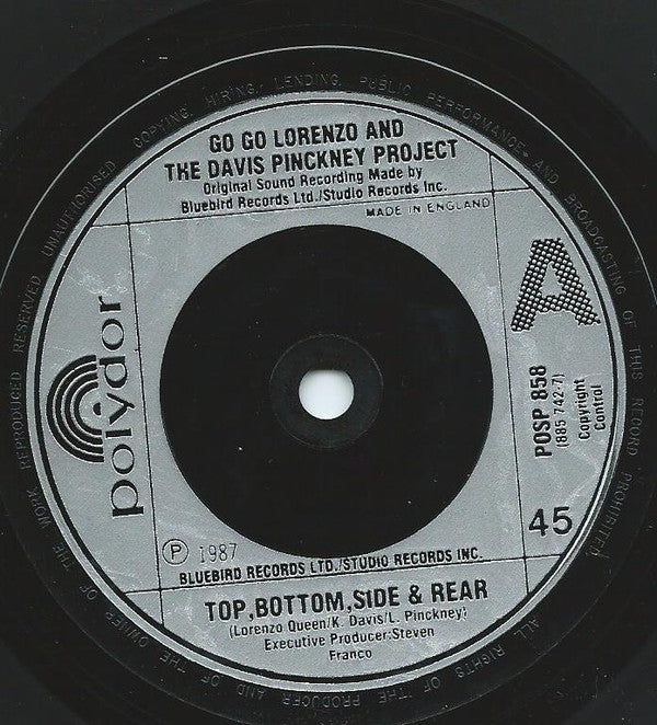 Go Go Lorenzo & The Davis Pinckney Project : Top, Bottom, Side & Rear (7")