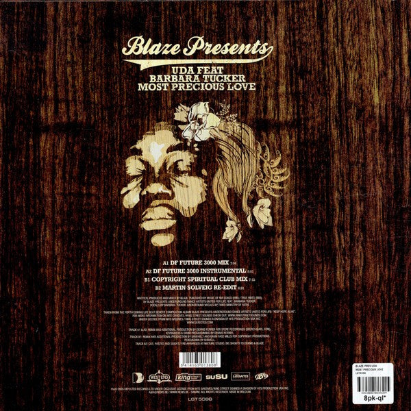 Blaze Presents UDA* Feat. Barbara Tucker : Most Precious Love (12")