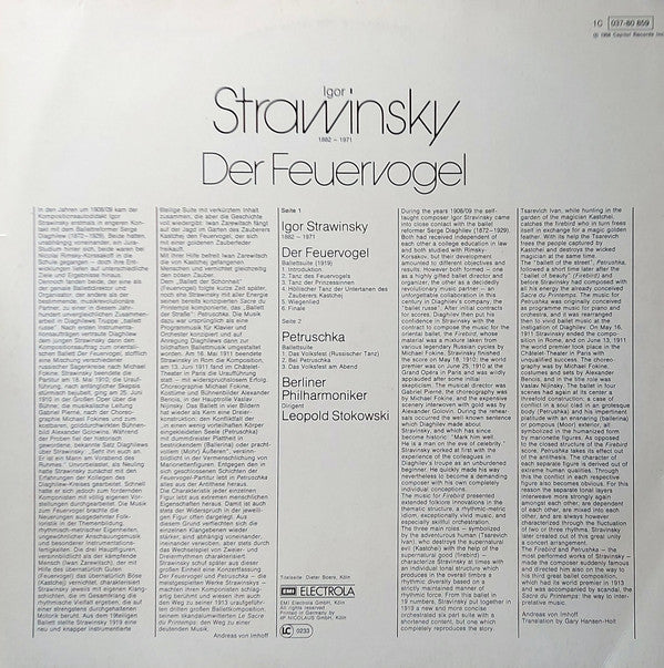 Strawinsky*, Berliner Philharmoniker, Leopold Stokowski : Der Feuervogel / Petruschka (Balletsuiten) (LP, RE)