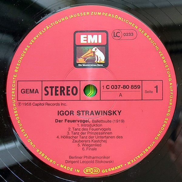 Strawinsky*, Berliner Philharmoniker, Leopold Stokowski : Der Feuervogel / Petruschka (Balletsuiten) (LP, RE)
