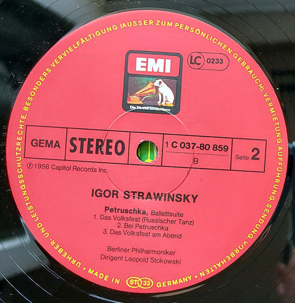 Strawinsky*, Berliner Philharmoniker, Leopold Stokowski : Der Feuervogel / Petruschka (Balletsuiten) (LP, RE)