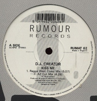 DJ Creator (2) : Kiss Me (12")