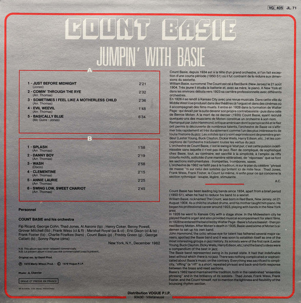 Count Basie : Jumpin' With Basie (LP)
