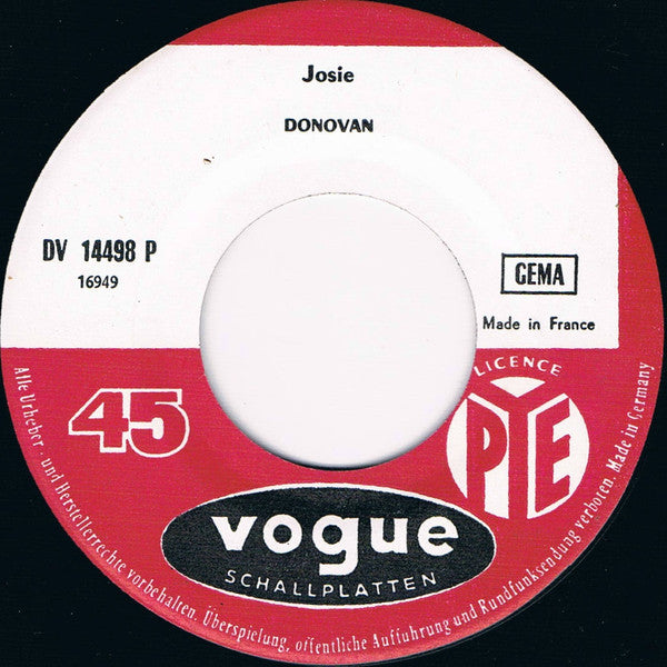 Donovan : Josie / Little Tin Soldier (7", Single)