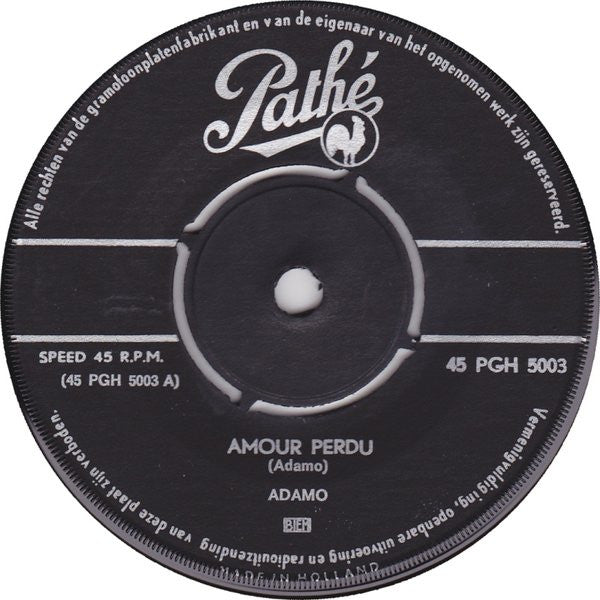 Adamo : Amour Perdu / Sans Toi Mamie (7", Single)