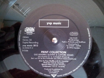 Gijs Hendriks Quartet & Clifford Adams : Print Collection (LP, Album)