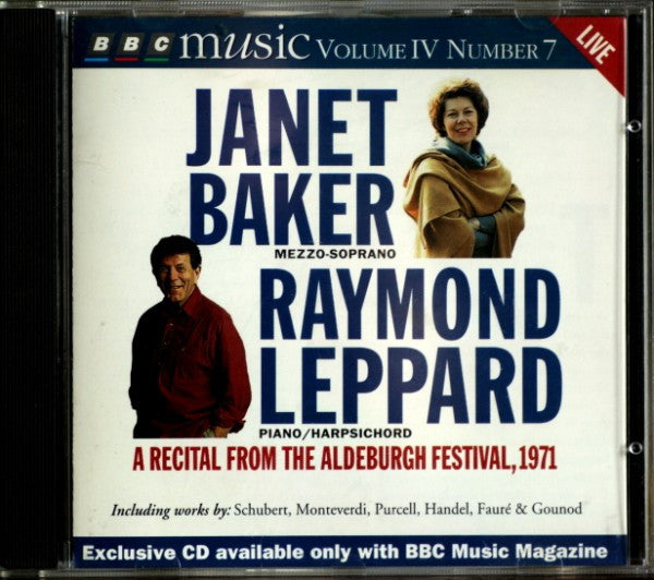 Janet Baker, Raymond Leppard : A Recital From The Aldeburgh Festival, 1971 (CD, Album)