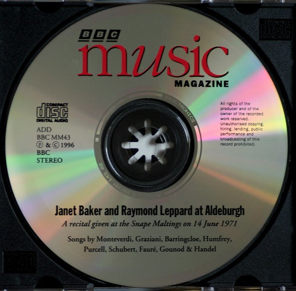 Janet Baker, Raymond Leppard : A Recital From The Aldeburgh Festival, 1971 (CD, Album)