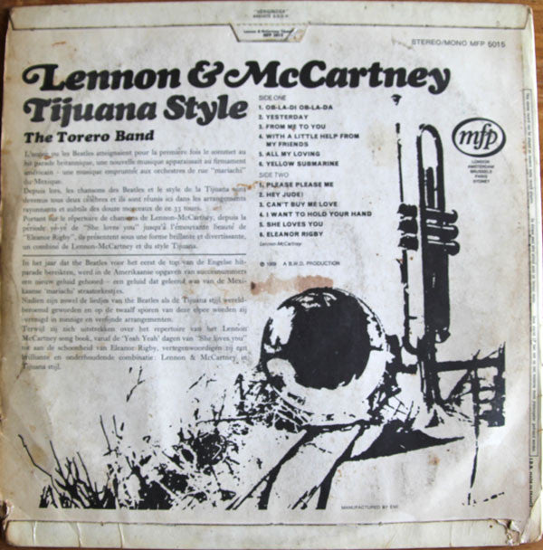 The Torero Band : Lennon & McCartney Tijuana Style (LP, Album, RE)