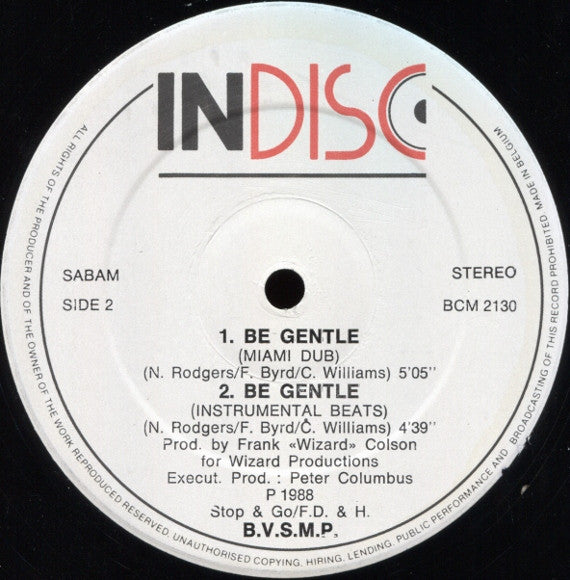 B.V.S.M.P. : Be Gentle (12", Maxi)
