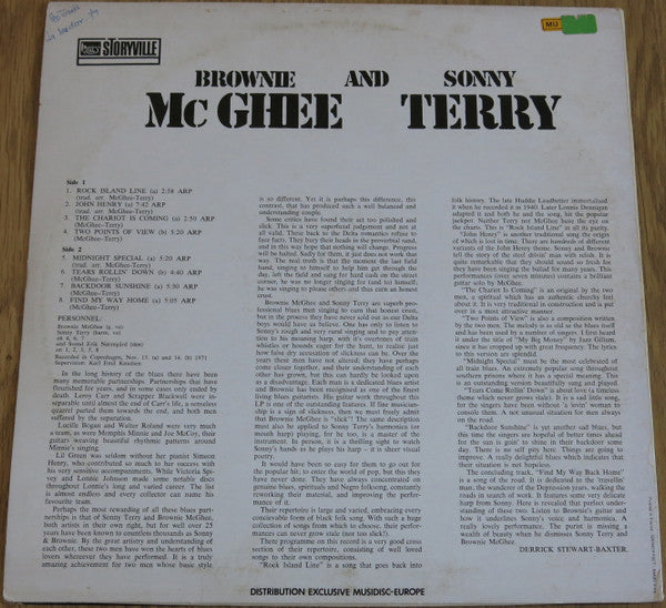 Sonny Terry & Brownie McGhee : Brownie McGhee And Sonny Terry (LP)