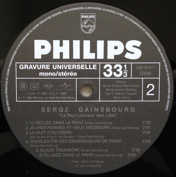 Serge Gainsbourg : Le Poinçonneur Des Lilas (LP, Comp, RE)