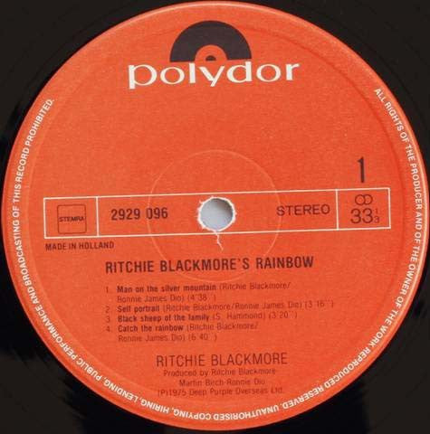 Rainbow : Ritchie Blackmore's Rainbow (LP, Album)