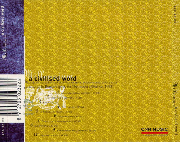 Millennium (7) : A Civilised Word (CD, Album)