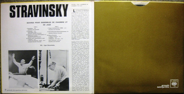 Igor Stravinsky Dirige Igor Stravinsky : Jazz : Preludium, Pastorale, Ragtime, Octuor, Tango, Concertino, Ebony-Concerto (LP)
