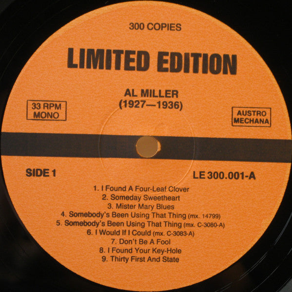 Al Miller (2) : Negro String Band Music 1927-1936 (LP, Comp, Mono, Ltd)