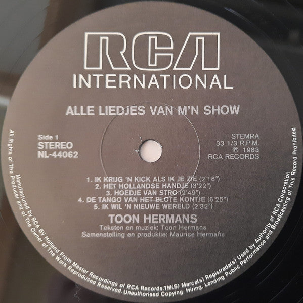 Toon Hermans : Alle  Liedjes Van M'n Show 1980 (LP, Album)