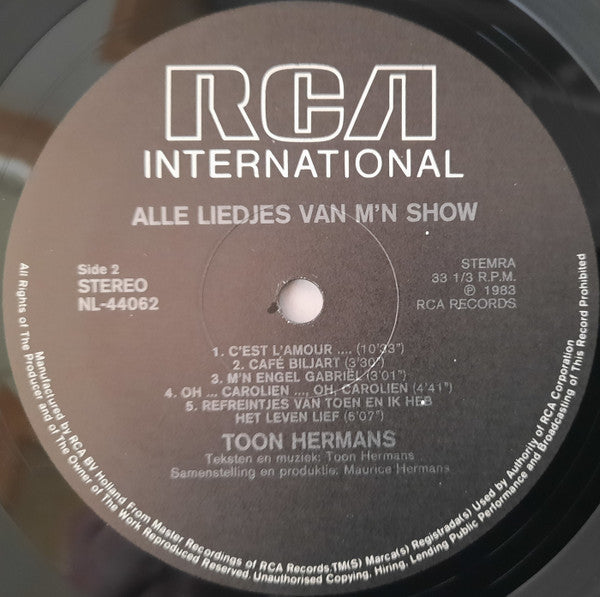 Toon Hermans : Alle  Liedjes Van M'n Show 1980 (LP, Album)