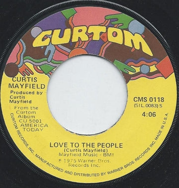 Curtis Mayfield : Only You Babe (7", Single)