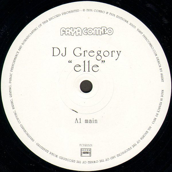 DJ Gregory : Elle - Unplayed Mixes (2x12")