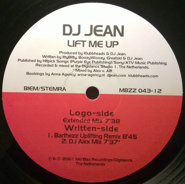 DJ Jean : Lift Me Up (12")