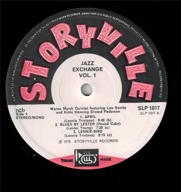 Warne Marsh Quintet : Jazz Exchange Vol. 1 (LP, Album)