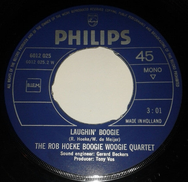 The Rob Hoeke Boogie Woogie Quartet* : Racing The Boogie (7", Single, Mono)