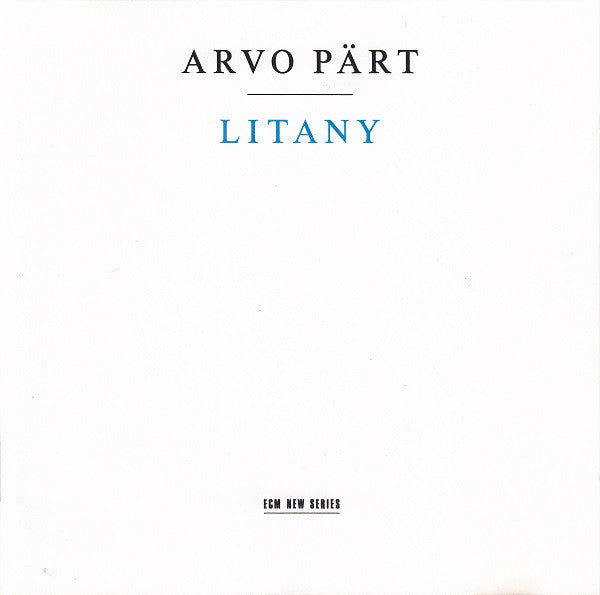 Arvo Pärt : Litany (CD, Album, RP)